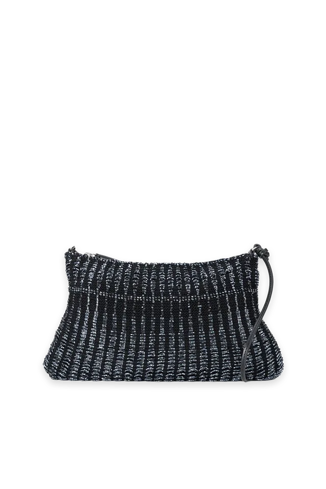 Staud Asta Shoulder Bag · Dark Sapphire Knit