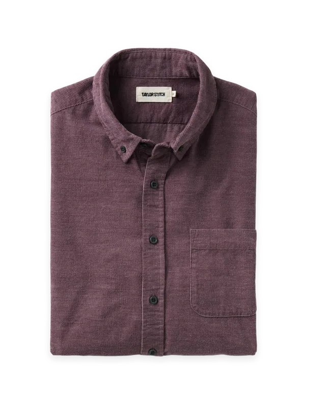 Taylor Stitch The Jack in Heather Plum Pincord