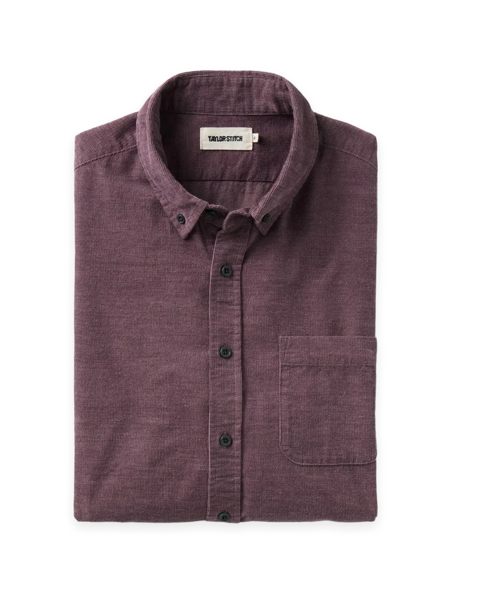 Taylor Stitch The Jack in Heather Plum Pincord