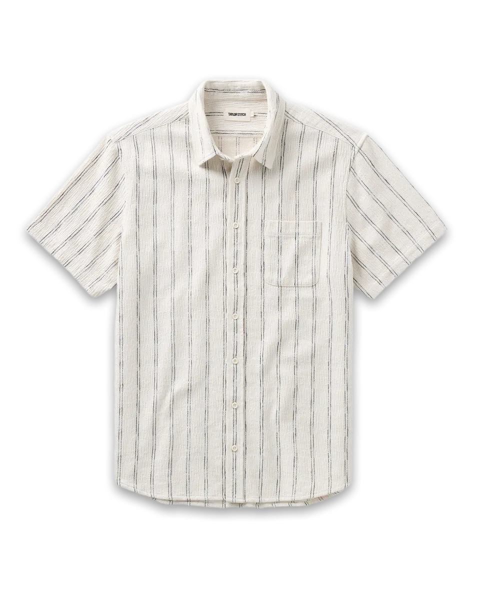 Taylor Stitch The Short Sleeve California in Tide Stripe Hacci