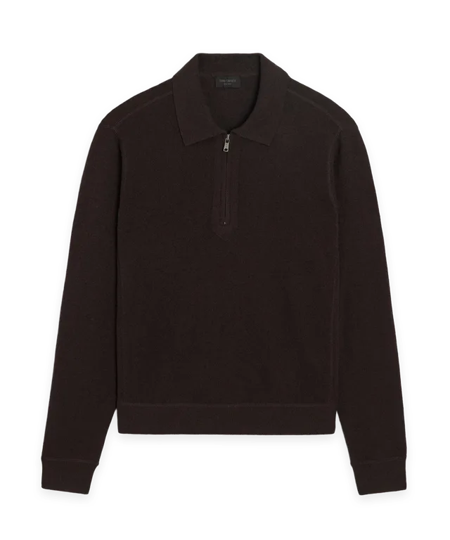 Todd Snyder Cashmere Quarter-Zip Sweater Polo