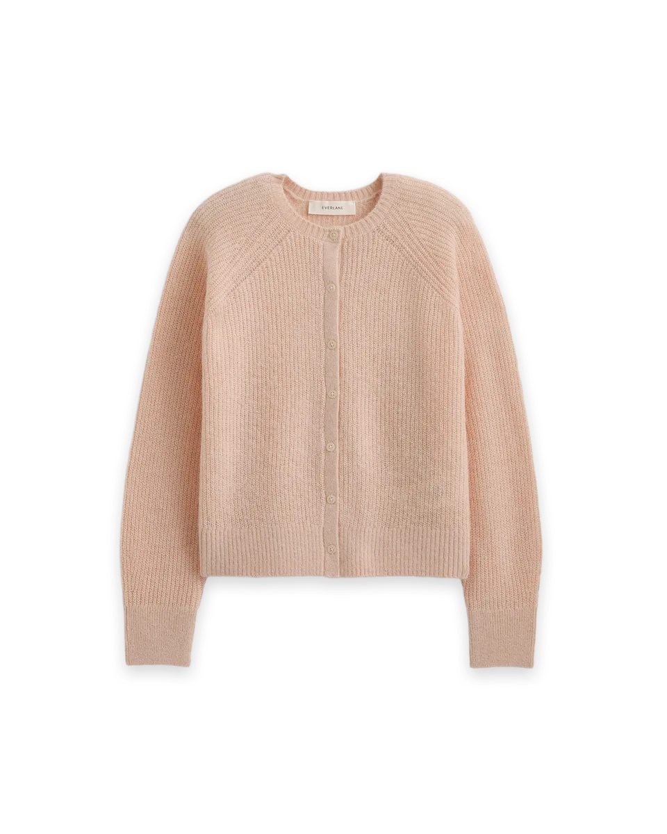 Everlane Ribbed Cropped Cardigan in Alpaca