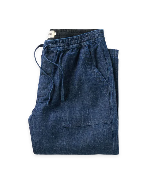 Taylor Stitch The Breakwater Pant in Rinsed Indigo Hemp Denim