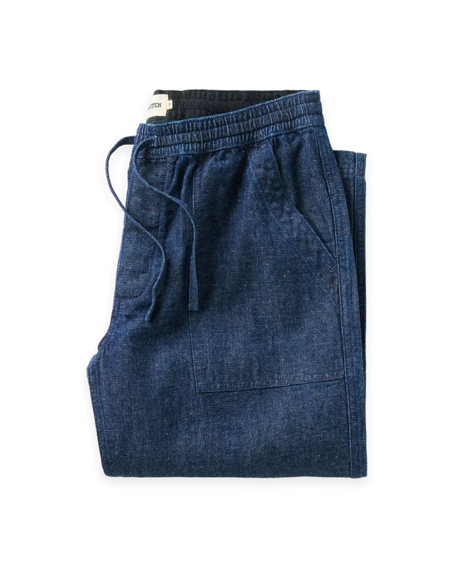 Taylor Stitch The Breakwater Pant in Rinsed Indigo Hemp Denim