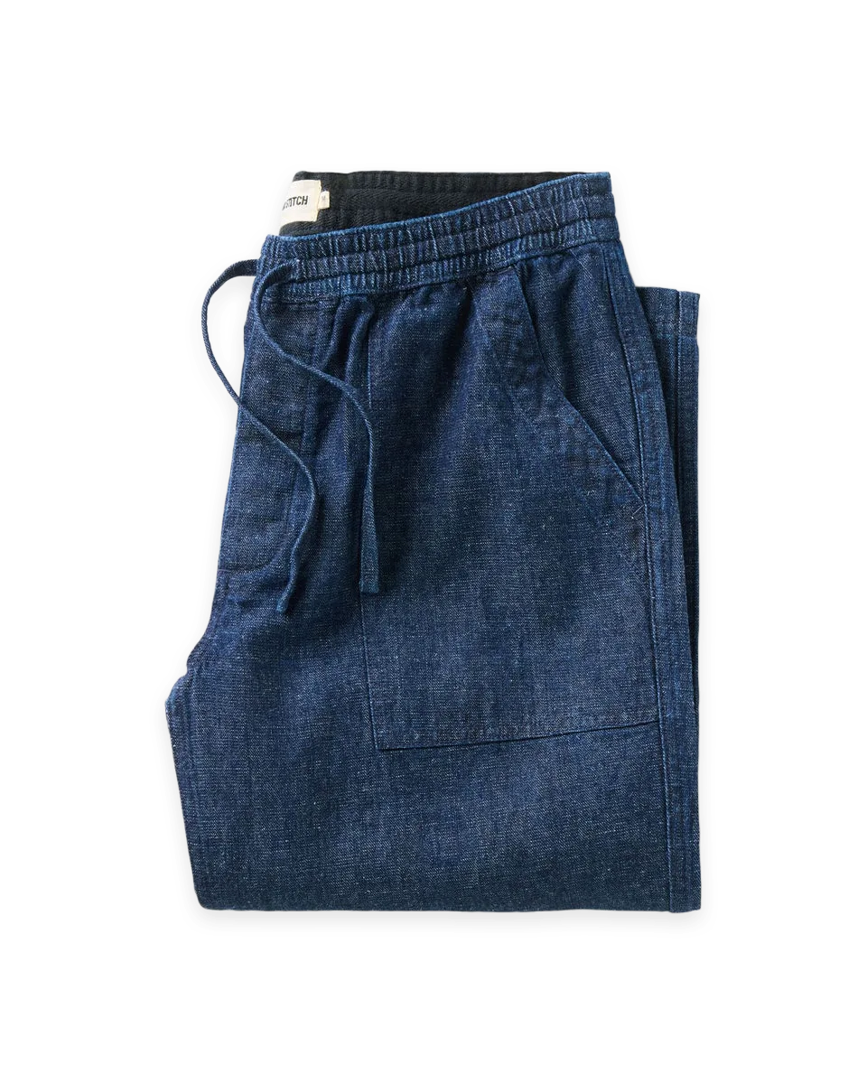 Taylor Stitch The Breakwater Pant in Rinsed Indigo Hemp Denim