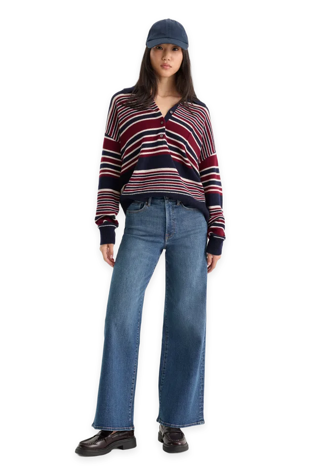 Good American GOOD WAIST PALAZZO ANKLE JEANS · SIERRA