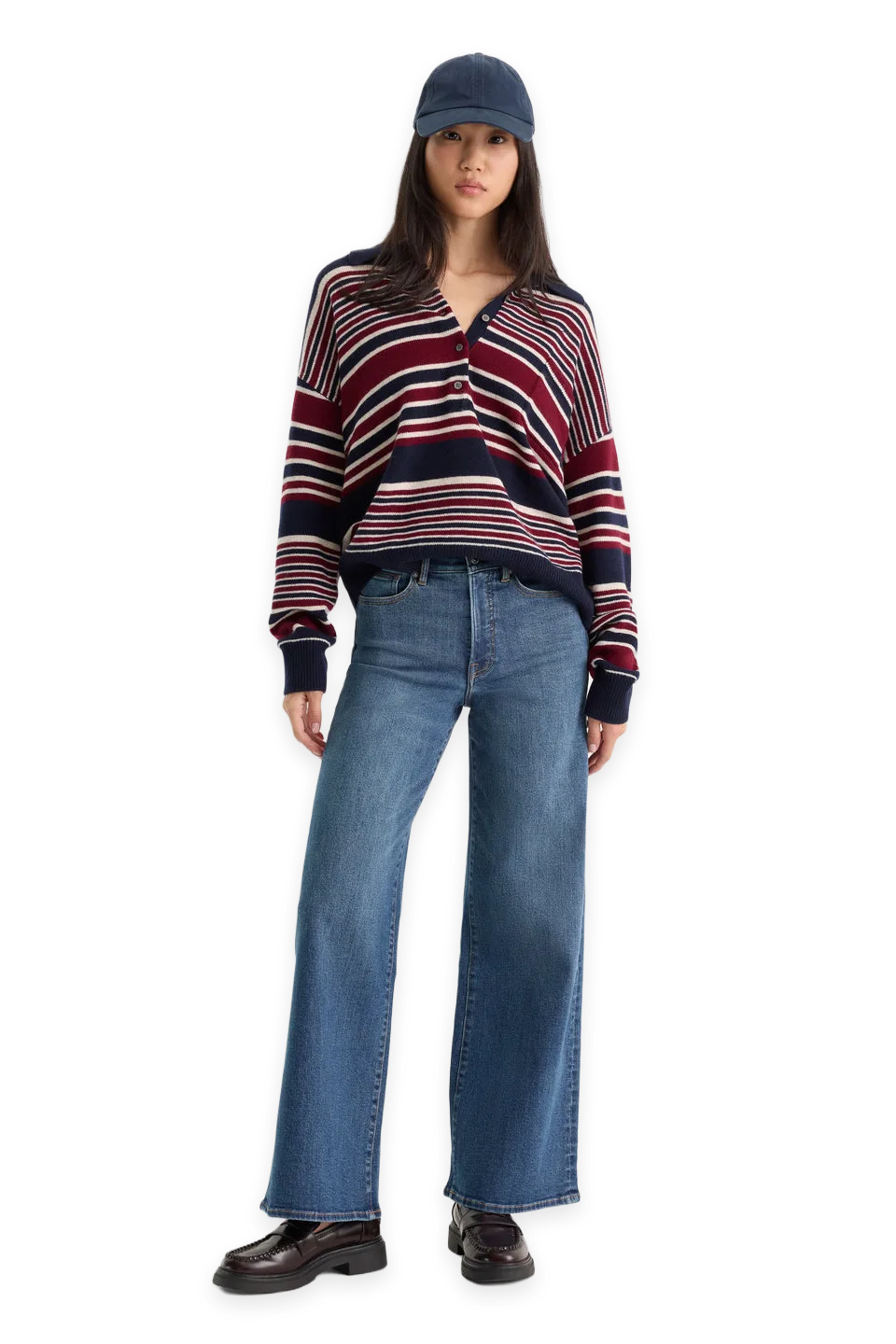 Good American GOOD WAIST PALAZZO ANKLE JEANS · SIERRA