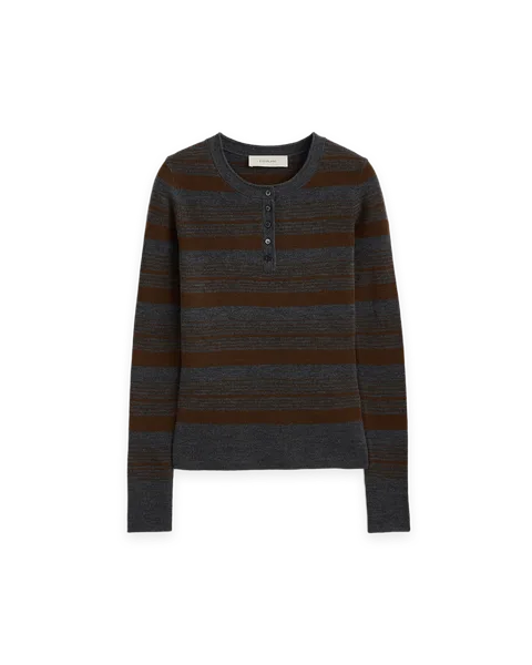 Everlane Long-Sleeve Henley in Ultrasoft Merino