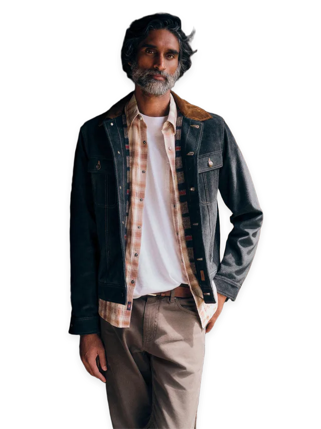 Faherty Suede Trucker