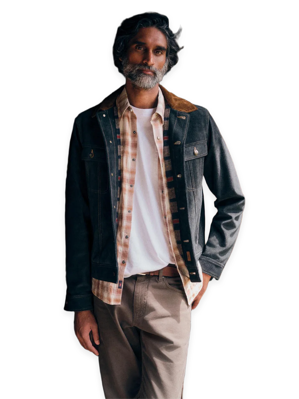 Faherty Suede Trucker
