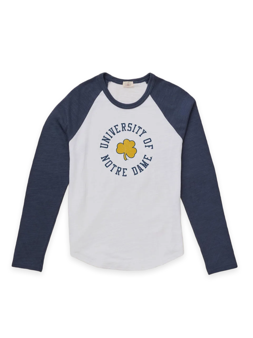 Faherty Notre Dame Sunwashed Organic Raglan Long-Sleeve