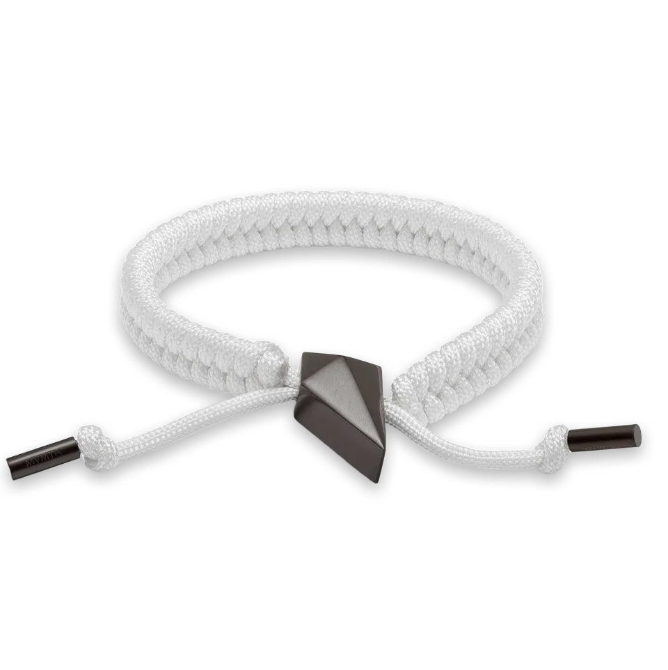 MVMT Sculpted Shark Tooth Pendant Bracelet White