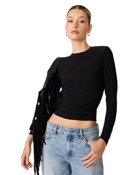 Steve Madden SELINE KNIT TOP BLACK