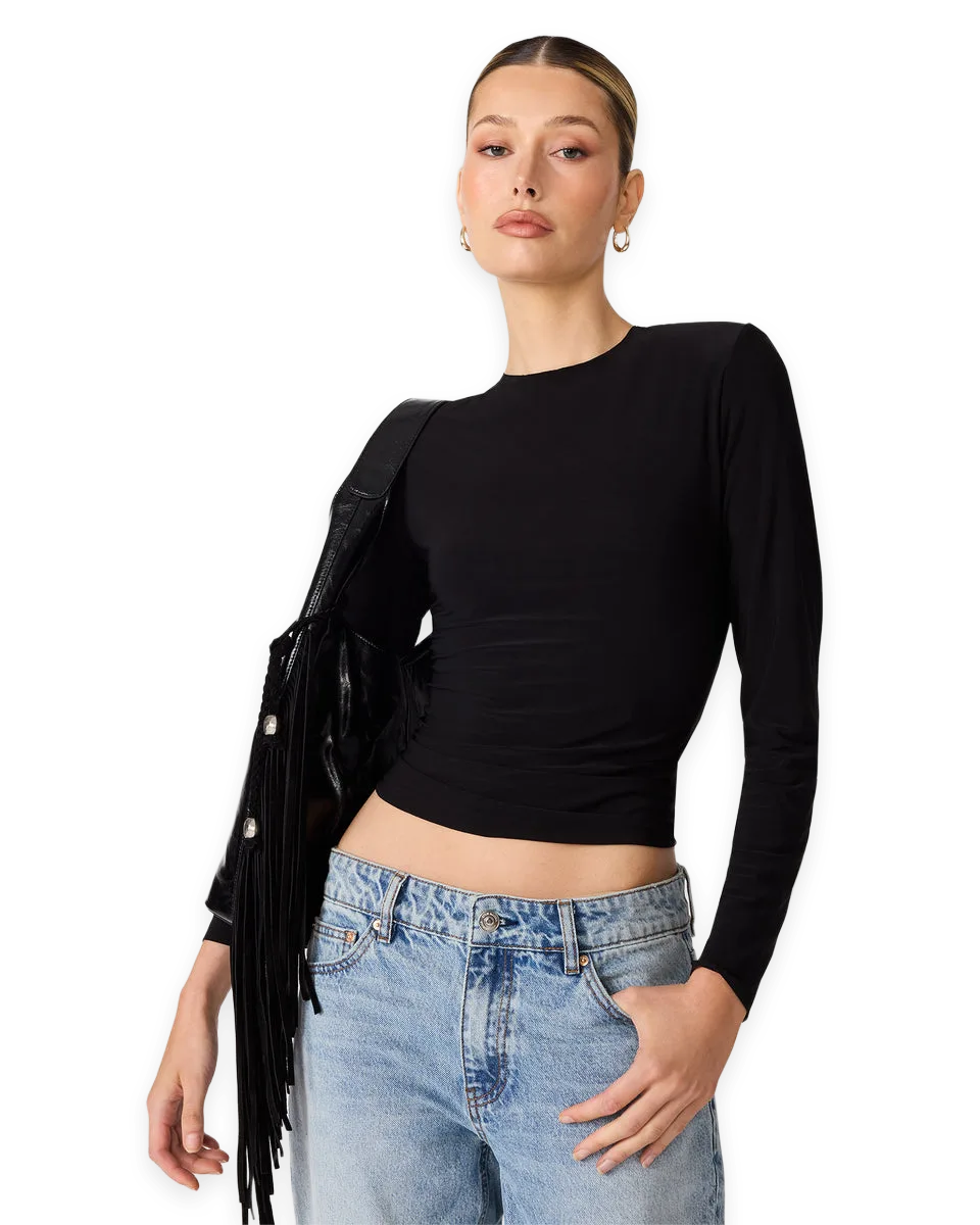 Steve Madden SELINE KNIT TOP BLACK