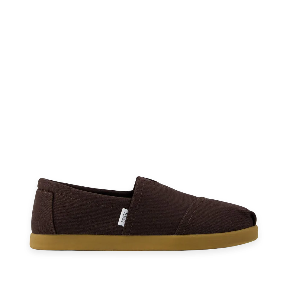 TOMS Mens Alp FWD Chocolate Brown Recycled Cotton Canvas