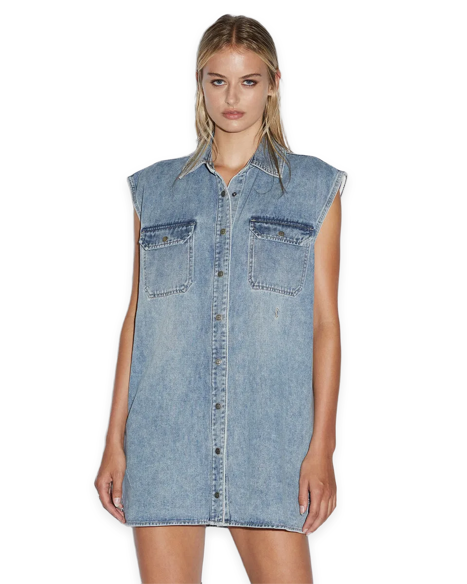 Ksubi SLEEVELESS DRESS OVERKAST