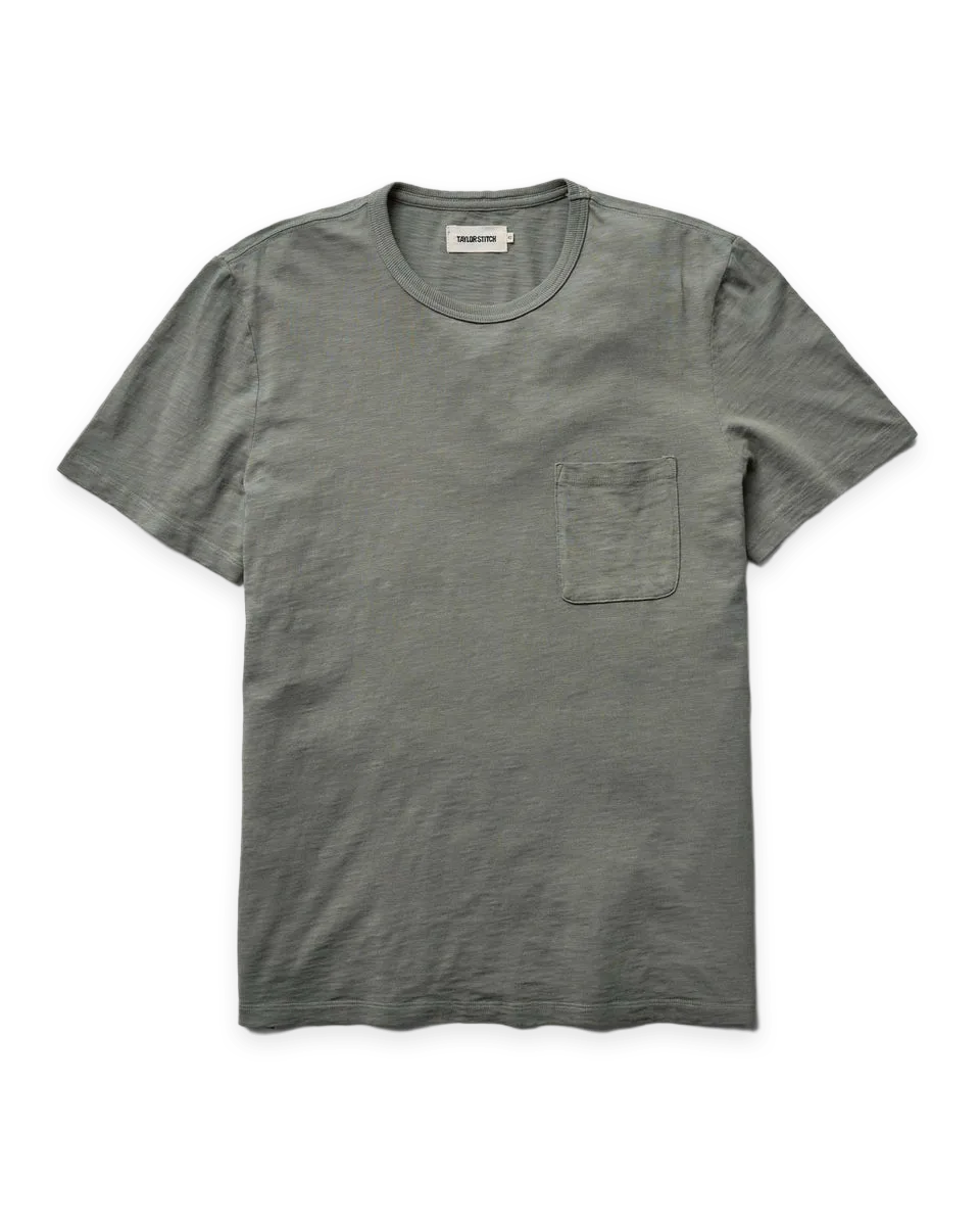 Taylor Stitch The Slub Tee in Smoked Olive