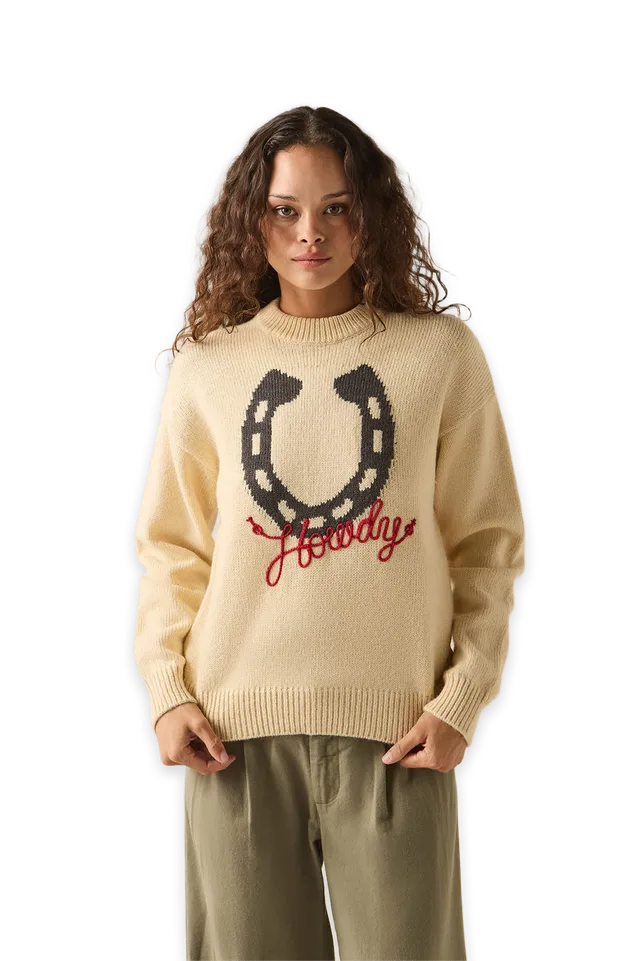 Brixton Howdy Crew Sweater · Whitecap