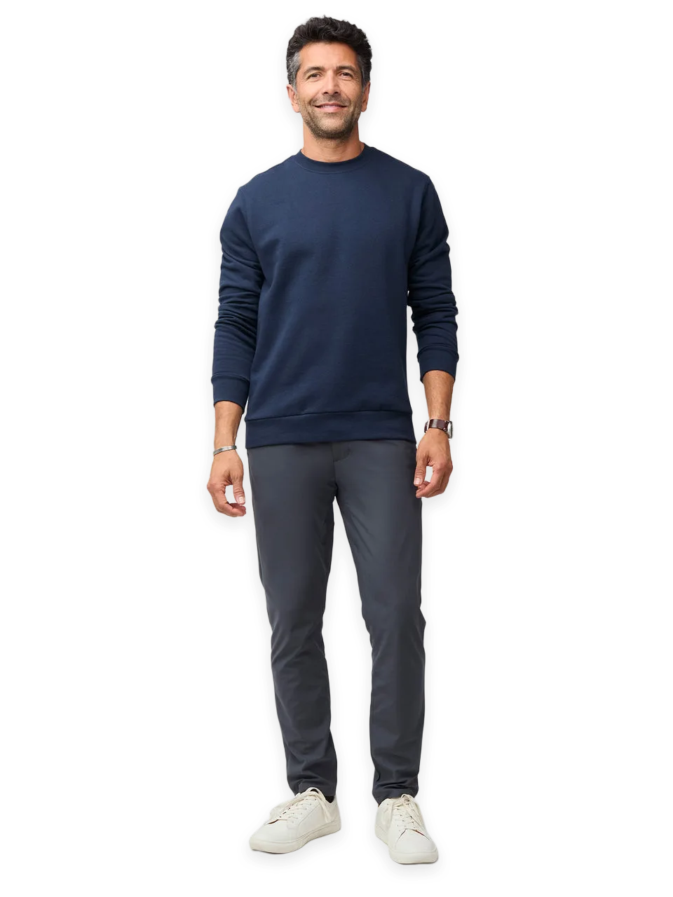 Fresh Clean Threads Dark Navy Crew Sweatshirt