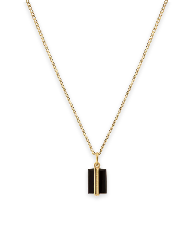 Miansai Miansai Gold Onyx Pendant Necklace