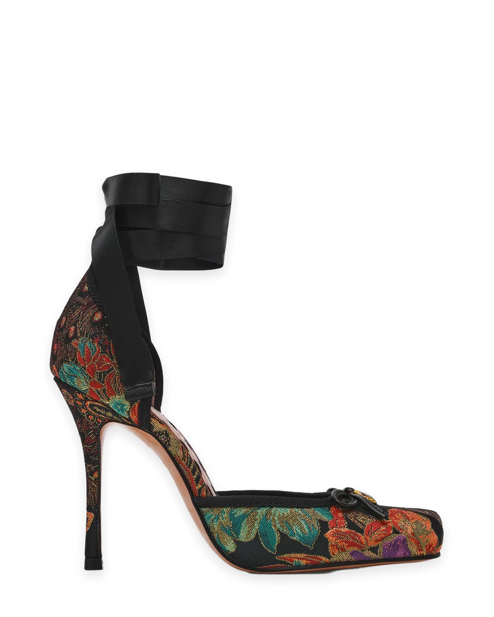 Steve Madden LARINA BLACK MULTI BROCADE