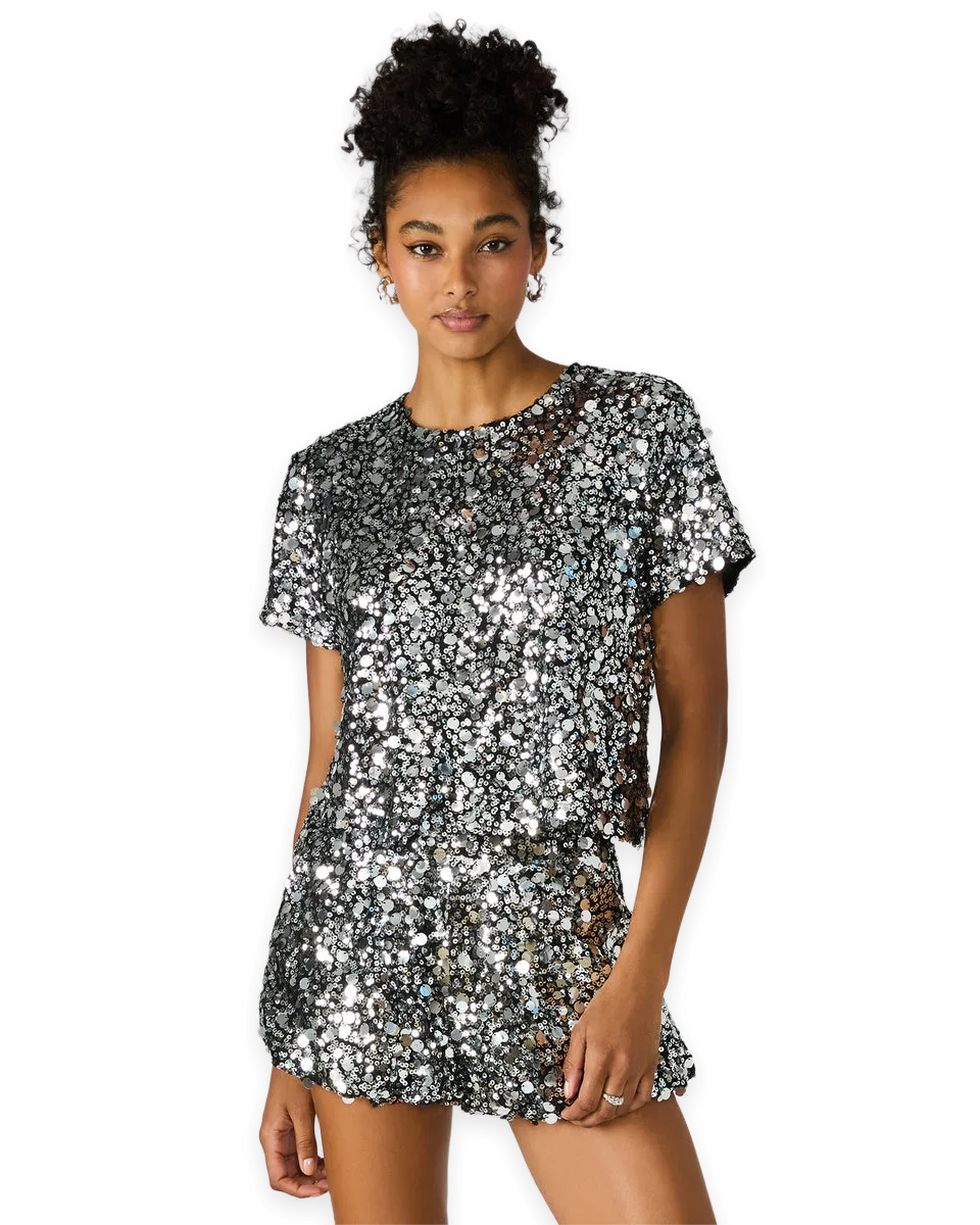 Steve Madden CRESSA TOP SILVER