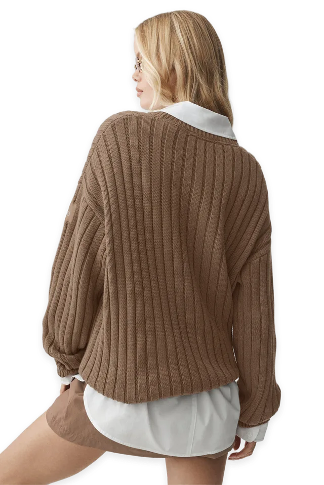 Alo Cotton Rib Parallel Sweater