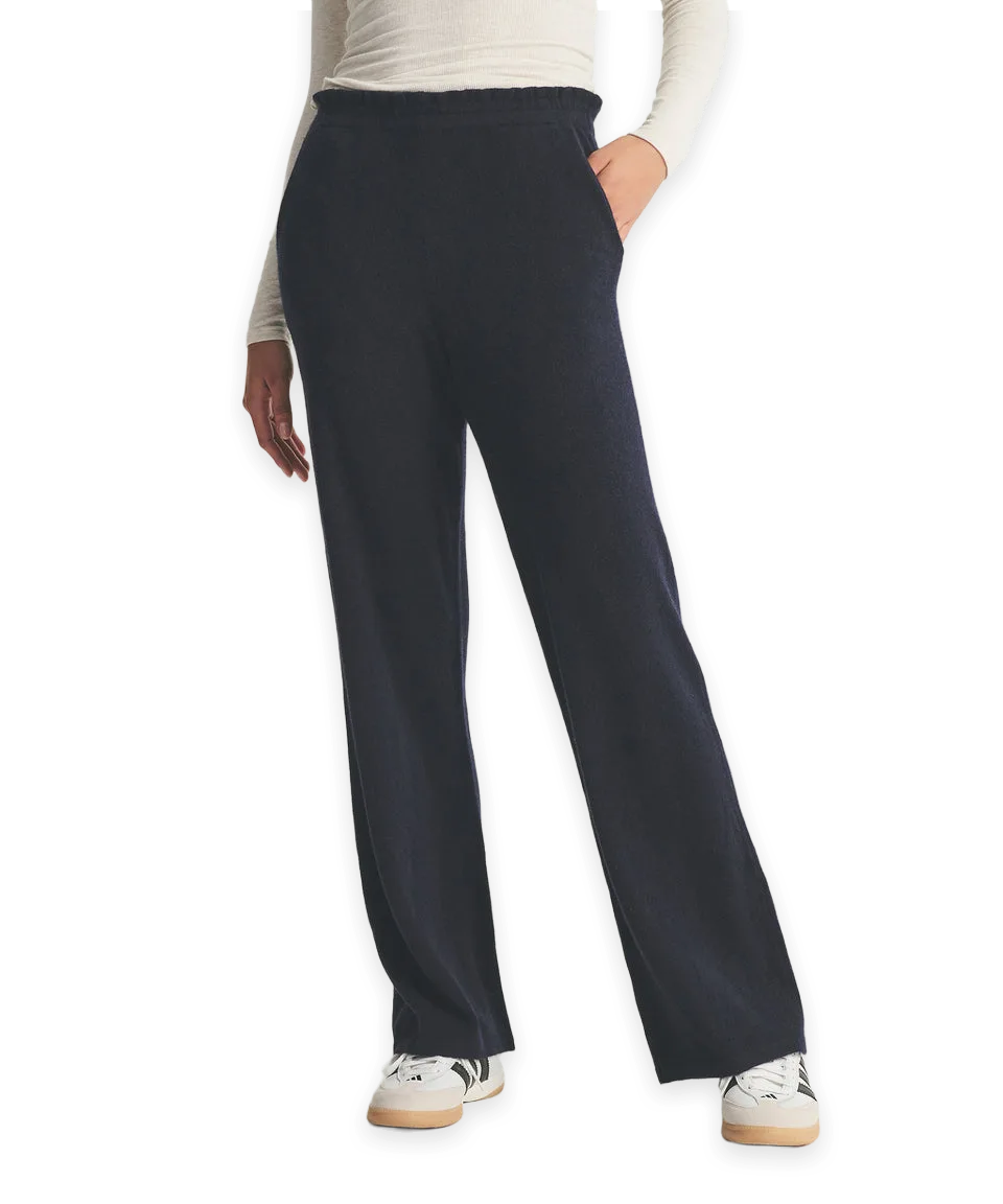 Naadam Signature Cashmere Paperbag Wide Leg Pants