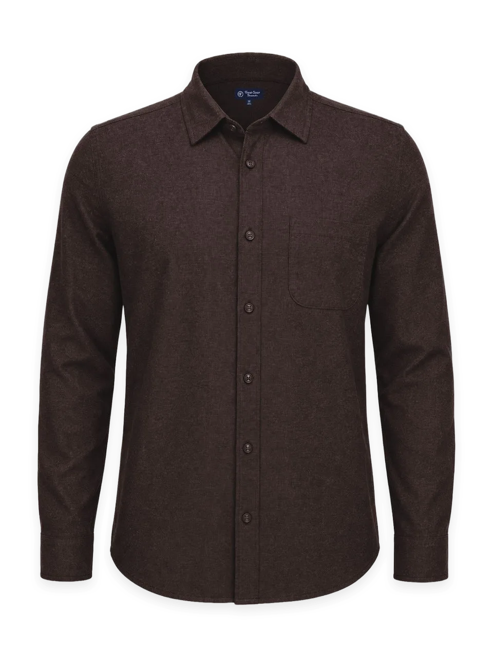 Fresh Clean Threads Dark Brown Lightweight Flannel