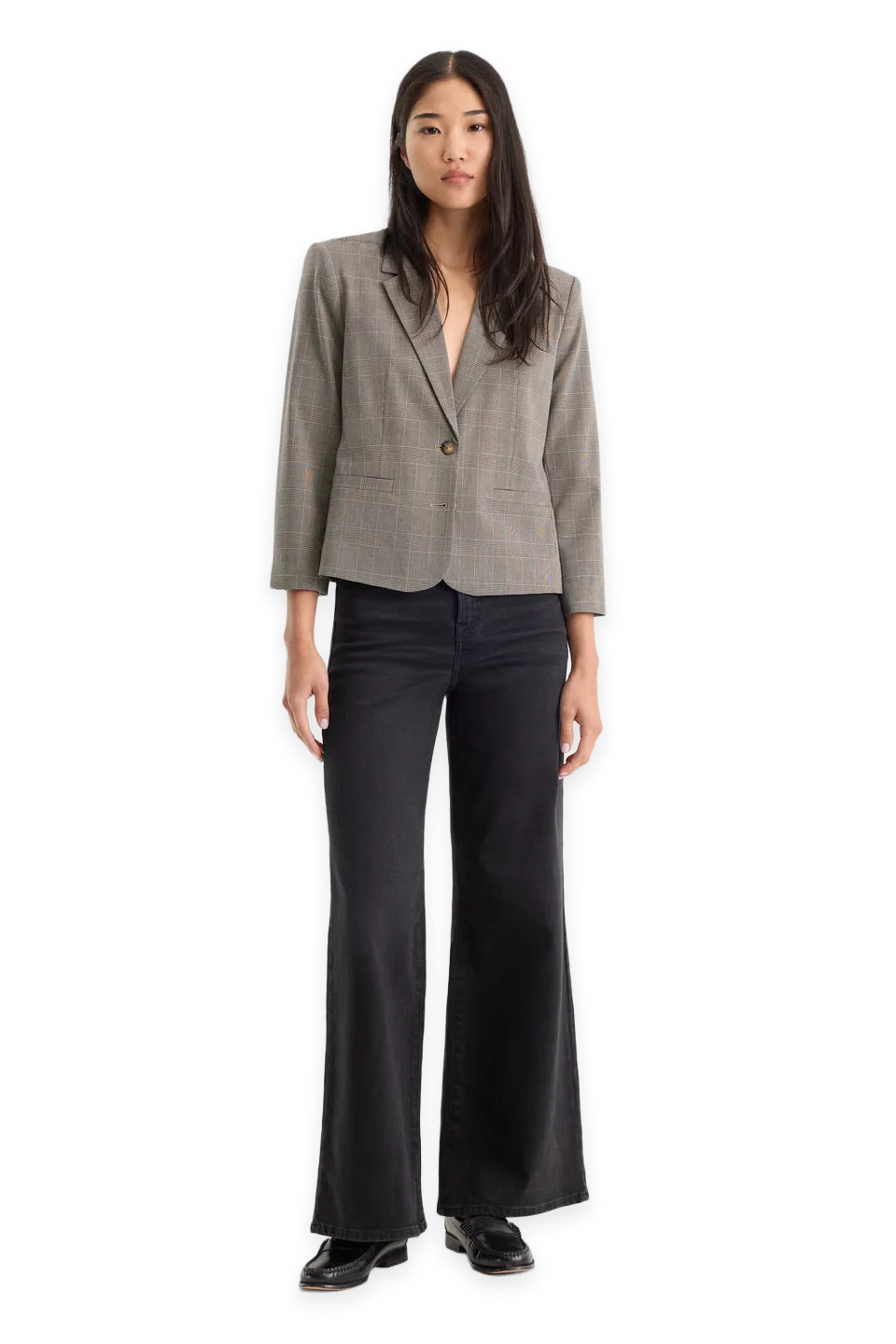 Good American SOFT TECH GOOD WAIST PALAZZO ANKLE JEANS · TYRE