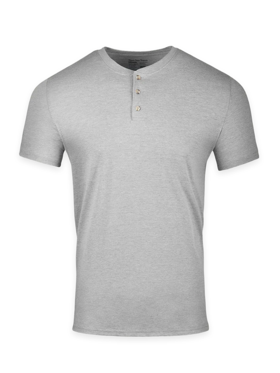 Fresh Clean Threads Heather Grey Short Sleeve Henley