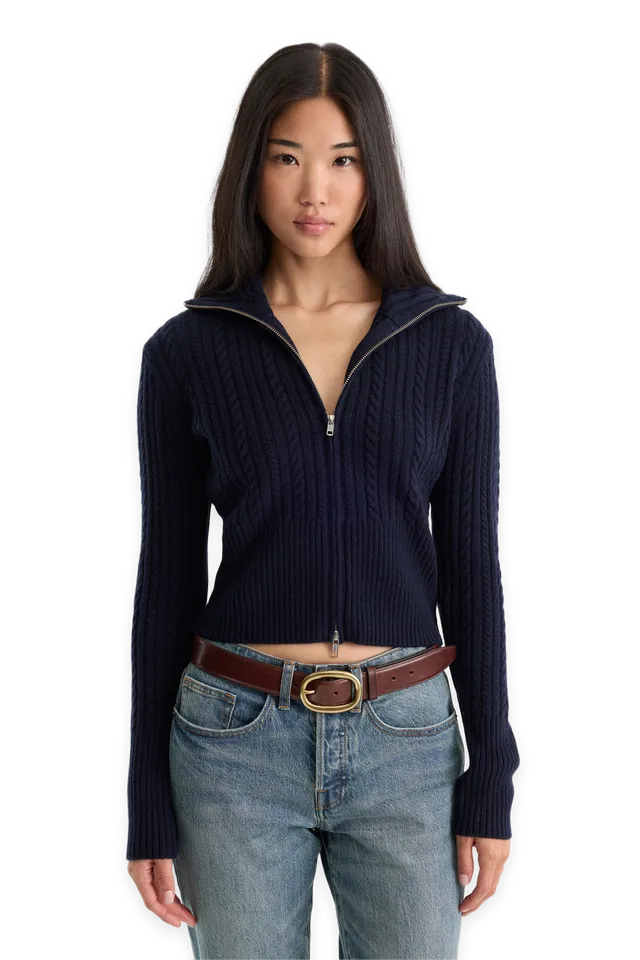 Good American THE CABLE ZIP UP