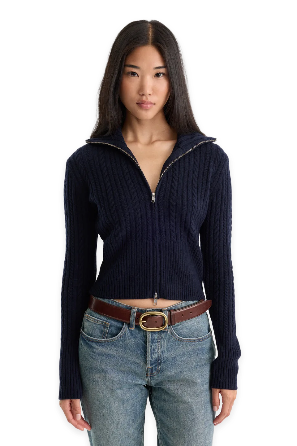 Good American THE CABLE ZIP UP