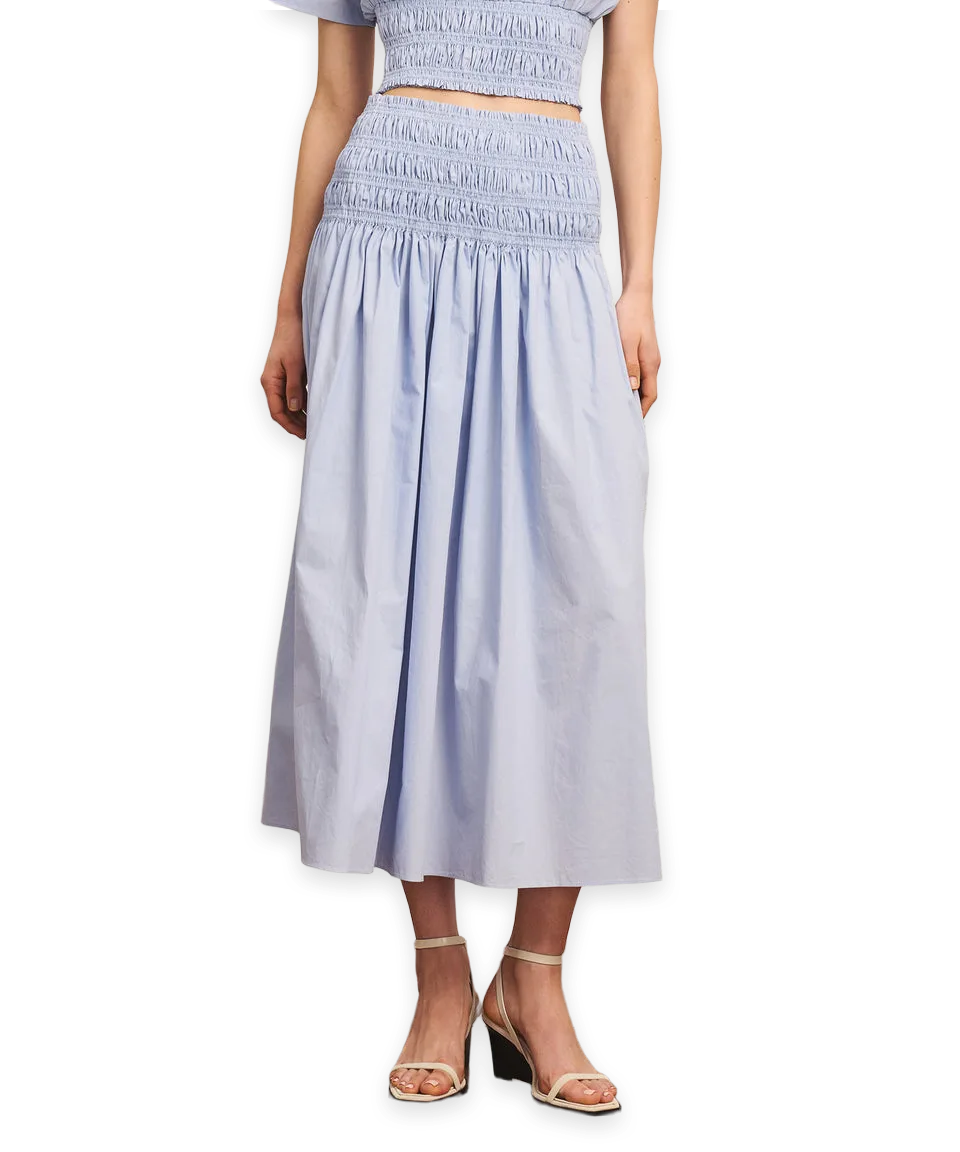 Naadam Cotton Smocked Skirt