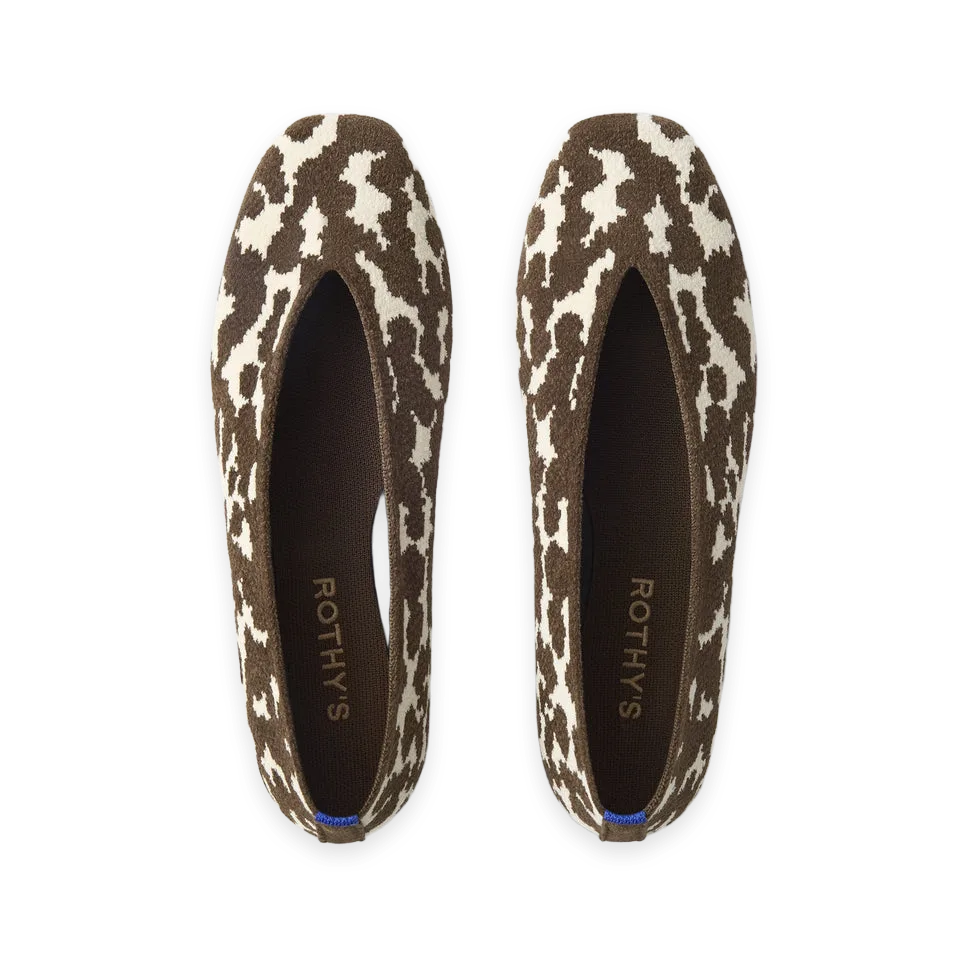 Rothy's The Max Square Ballerina · ReVelvet™ Dark Rodeo