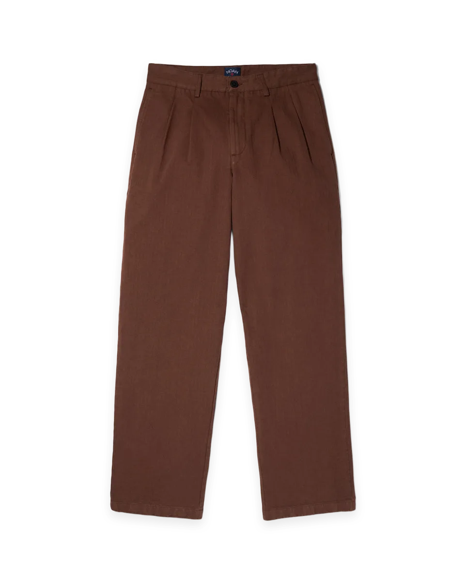 Noah Double-Pleat Herringbone Pant