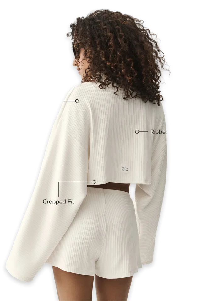 Alo Ribbed Cropped Reset Long Sleeve