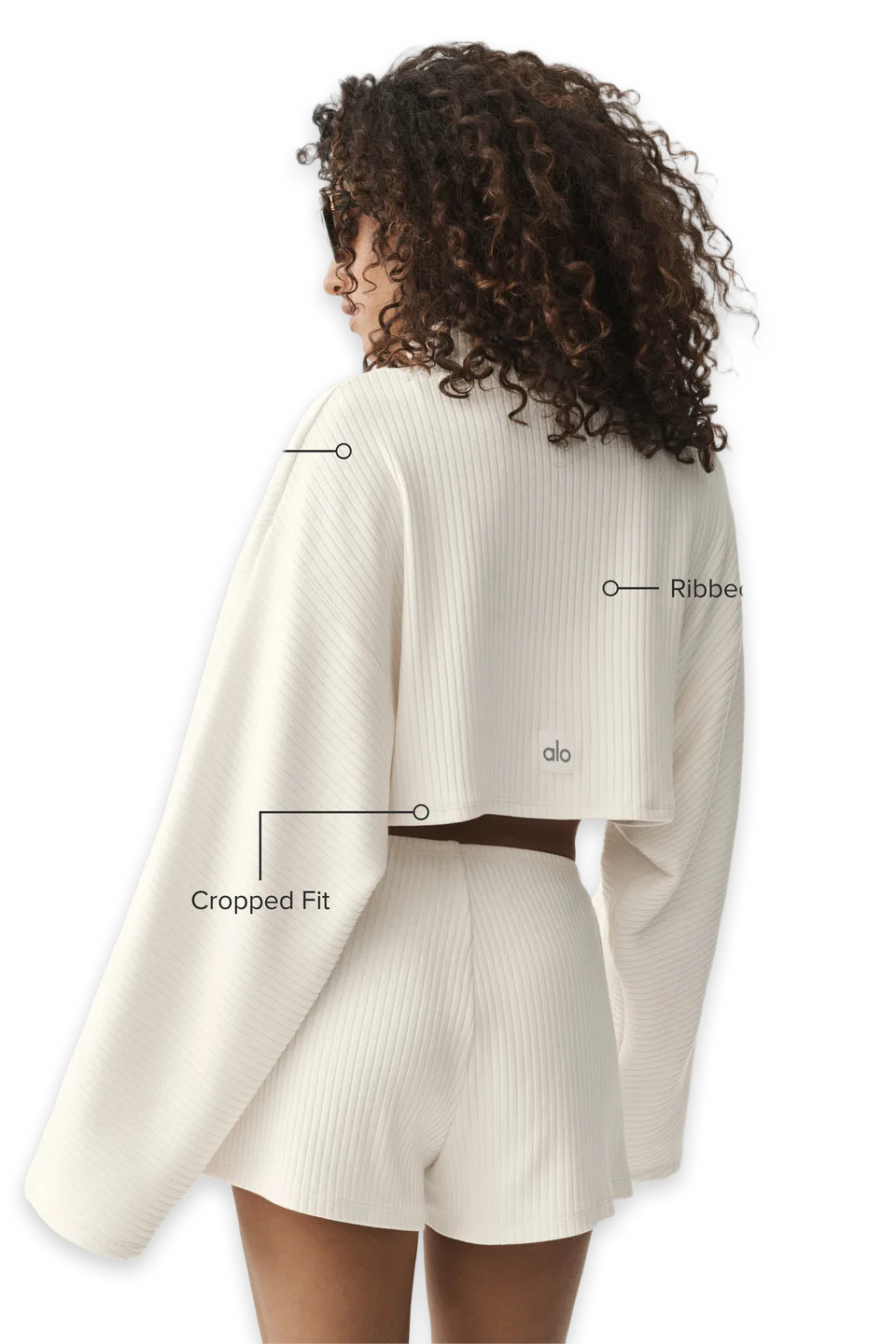 Alo Ribbed Cropped Reset Long Sleeve, photo 2