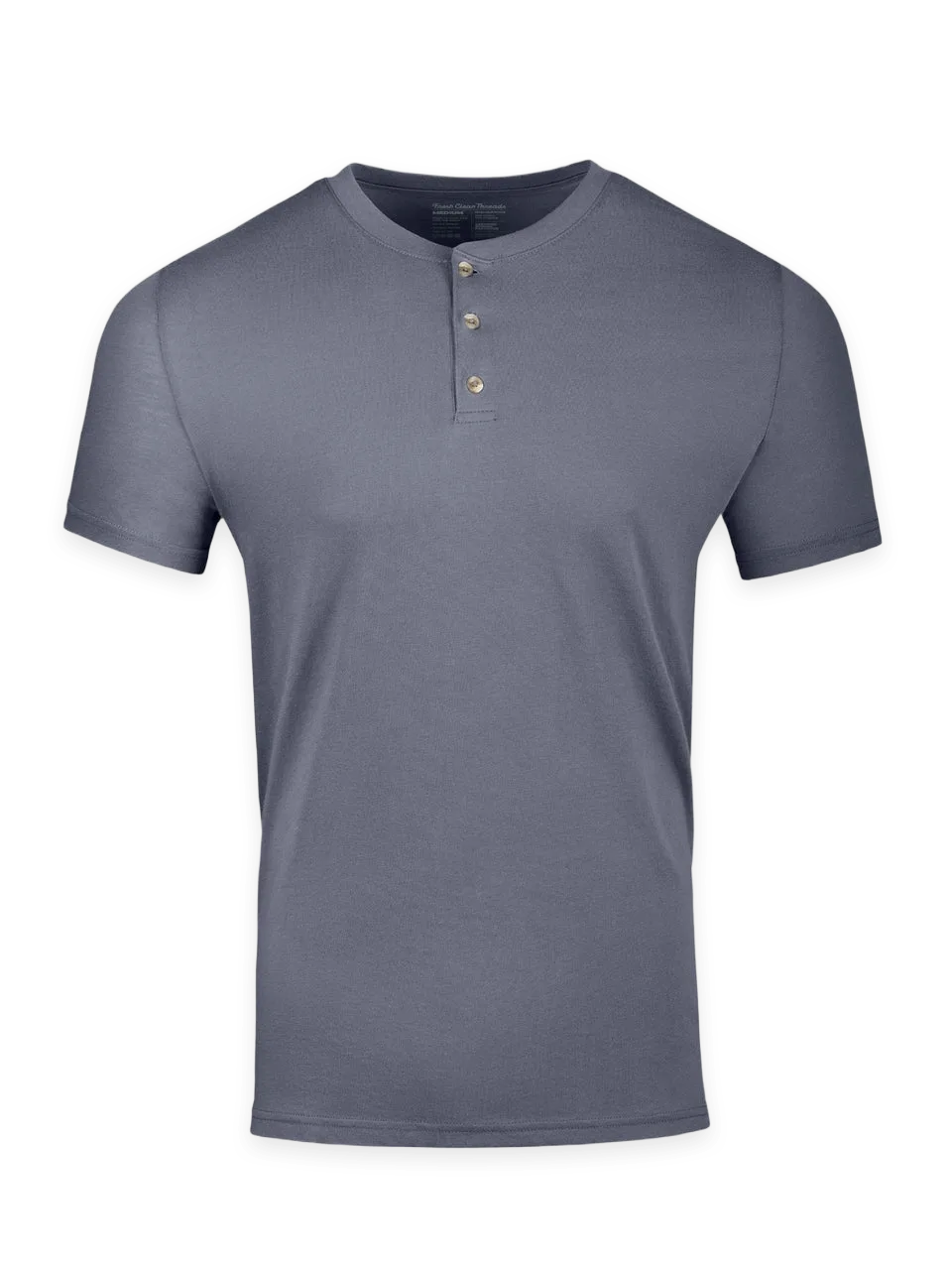 Fresh Clean Threads Slate Short Sleeve Henley