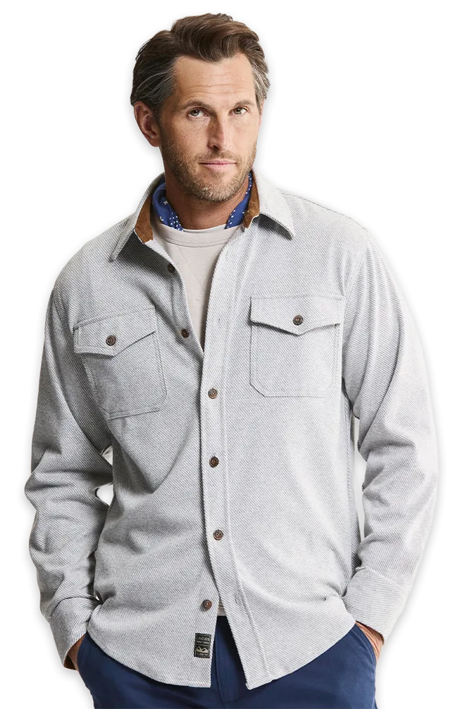 Jachs NY Knit Flannel Button-Up Shirt