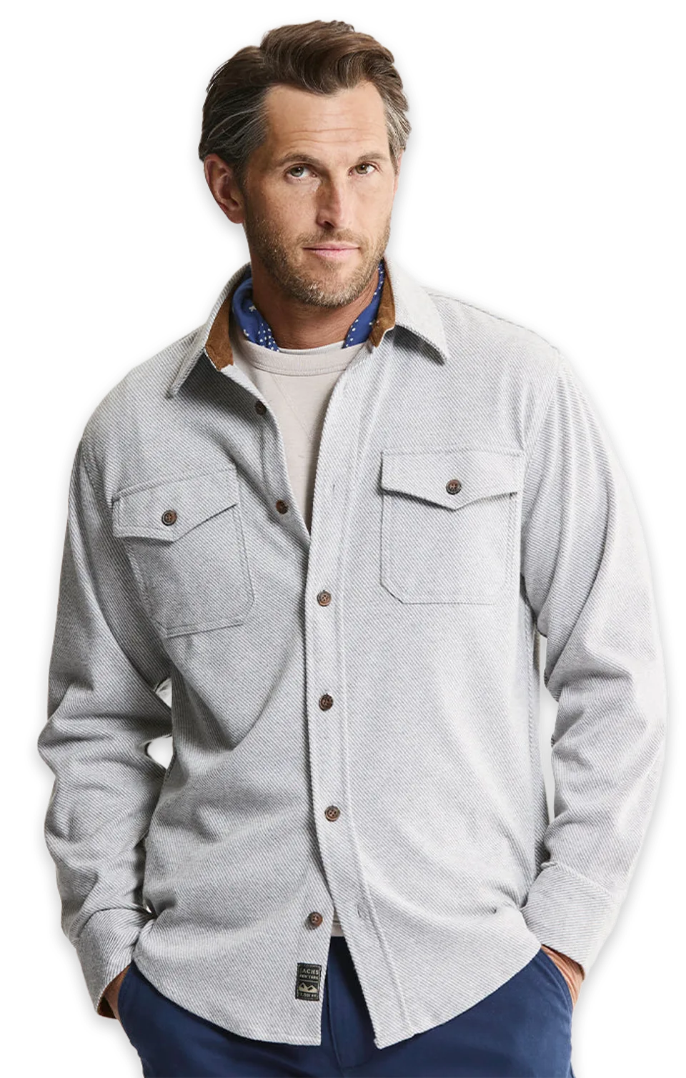 Jachs NY Knit Flannel Button-Up Shirt