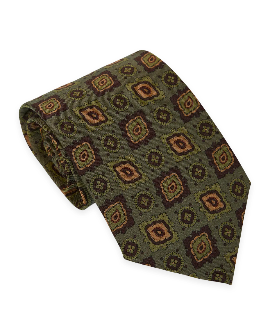 Todd Snyder Italian Wool-Silk Medallion Tie