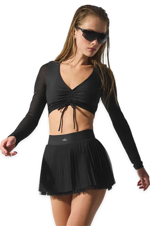 Alo Mesh Baseline Tennis Skirt
