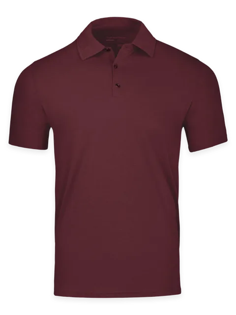 Fresh Clean Threads Burgundy Torrey Polo