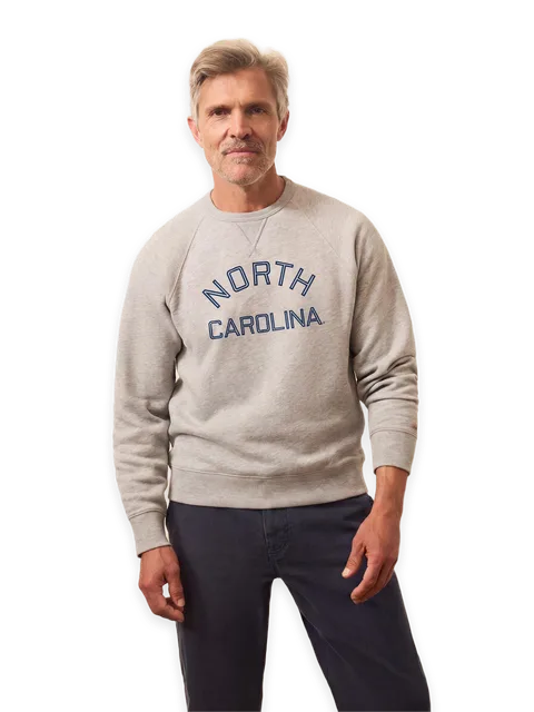 Faherty University of North Carolina High Standard Fleece Crew