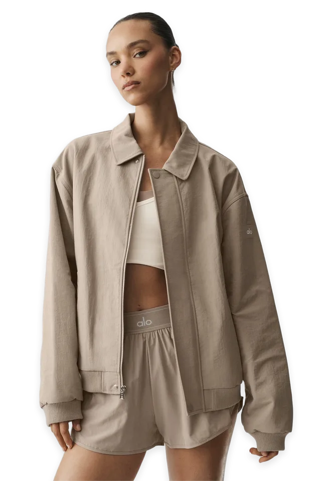 Alo Duality Bomber Jacket · Gravel