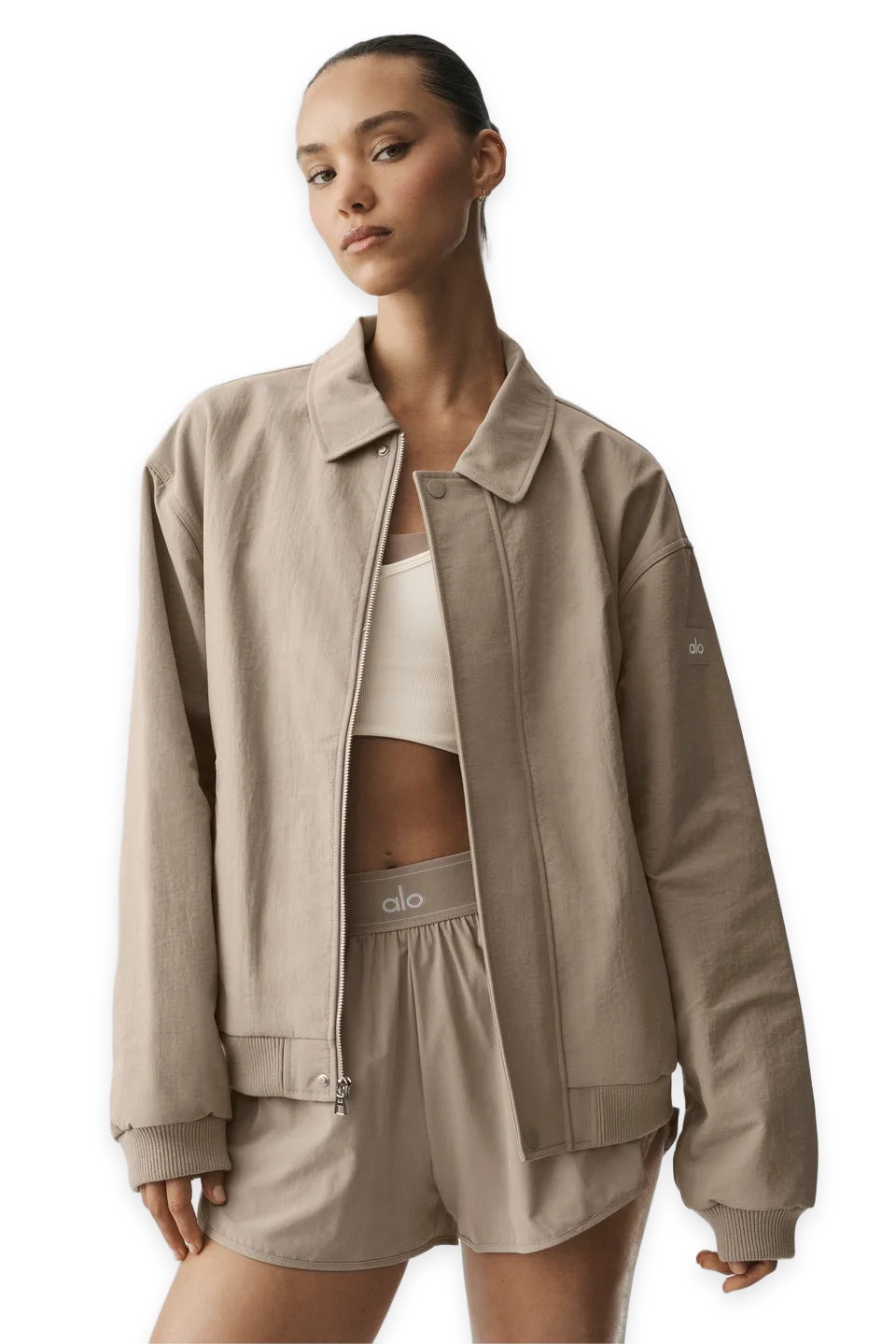 Alo Duality Bomber Jacket · Gravel