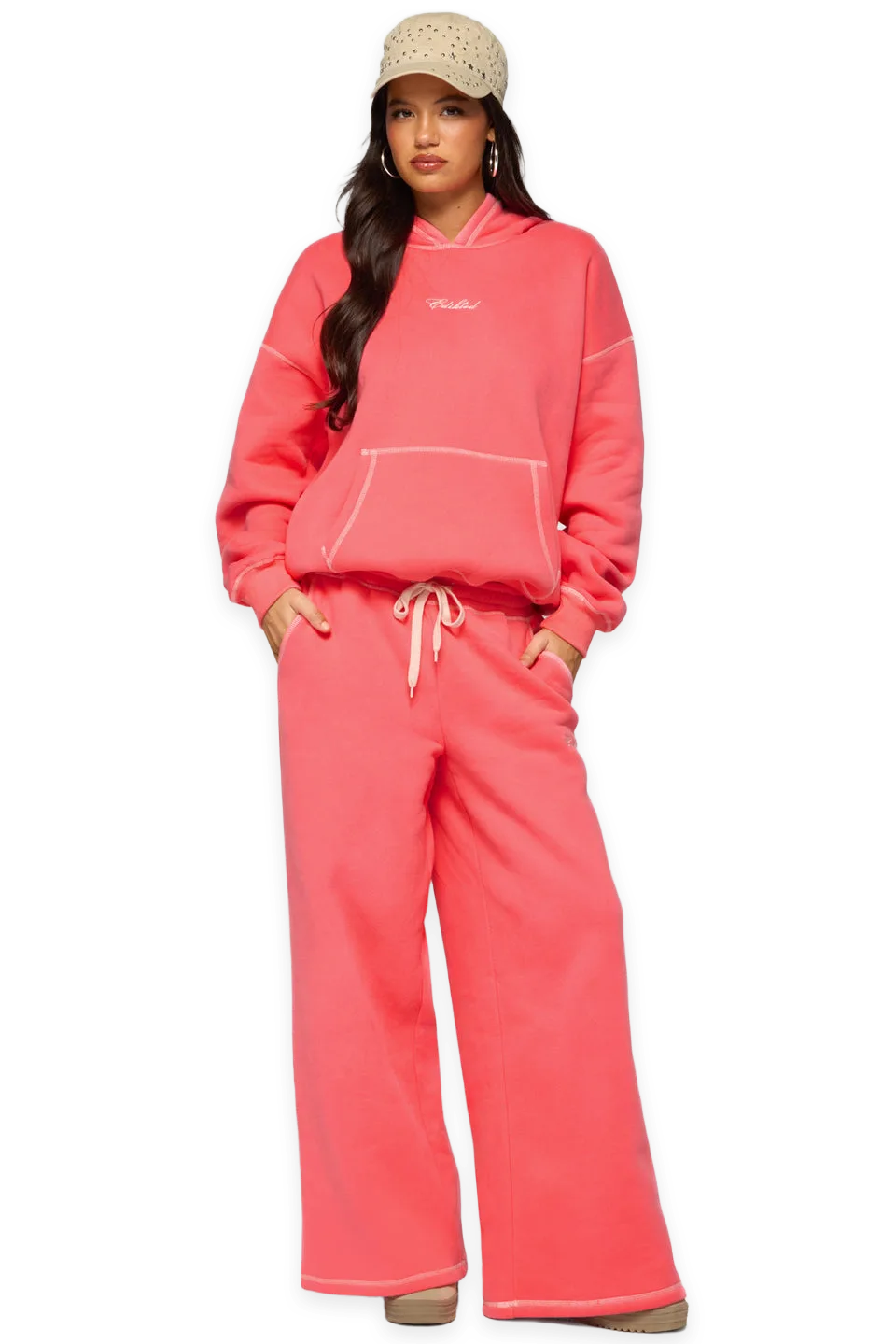 Edikted Edikted Behaviour Wide Leg Sweatpants