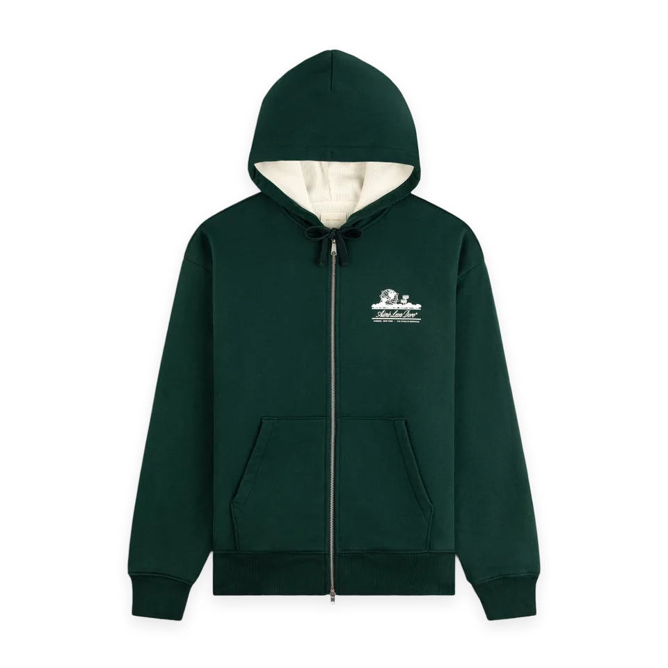 Aimé Leon Dore Unisphere Waffle Lined Full-Zip Hoodie