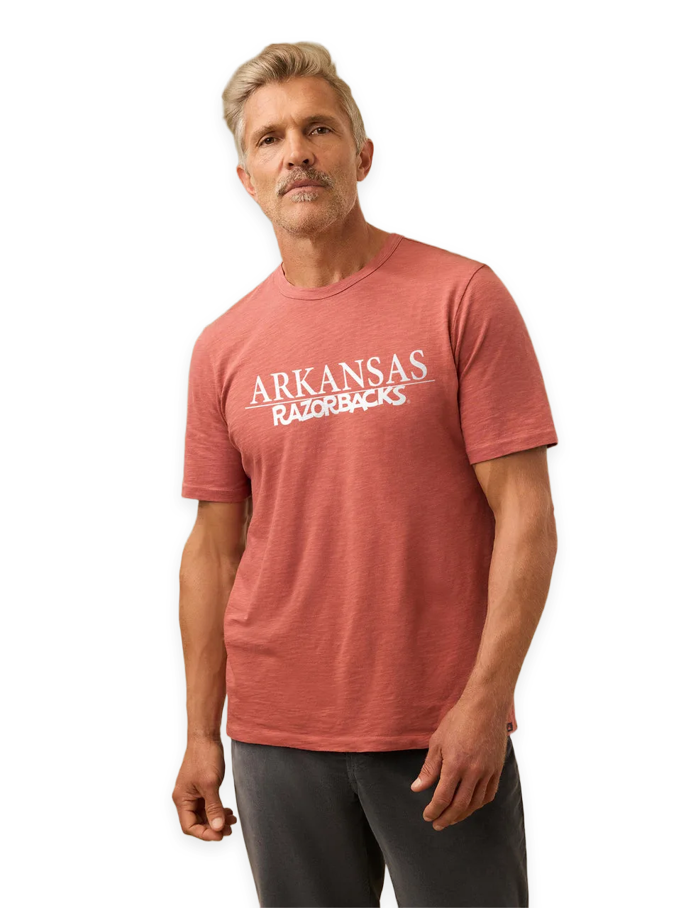 Faherty University of Arkansas Sunwashed Regenerative Tee
